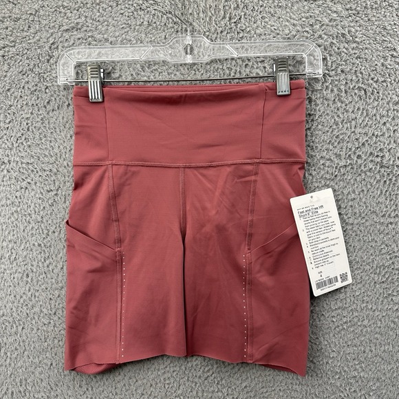 NWT Lululemon Fast Free High Rise‎ Shorts 6" Elite Cherry Tint Pink Athletic W 4 - Picture 1 of 9